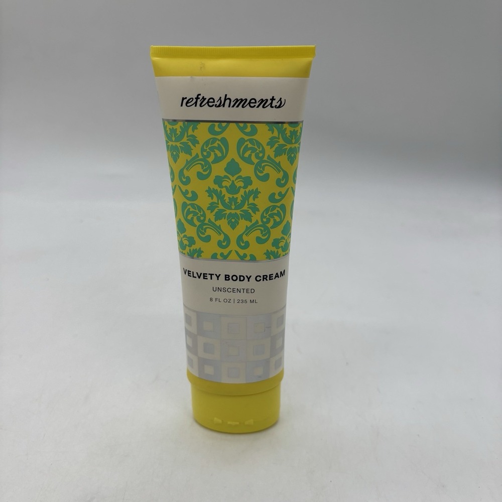 Refreshments Velvety Body Cream Unscented 8 fl oz Unopened NEW